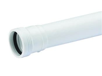 Wafix PP afløbsrør med muffe 40 x 250 mm hvid