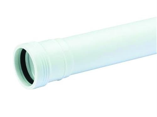 Wafix PP afløbsrør med muffe 50 x 1000 mm hvid