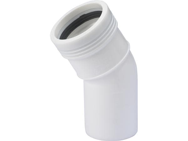 Wavin PP bøjning 30 grader Ø 40 mm hvid