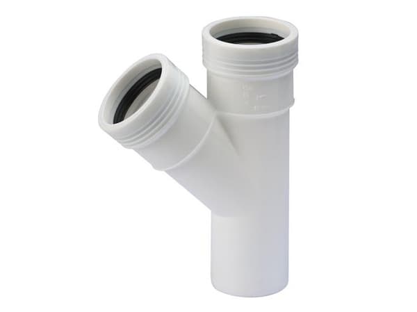 Wavin PP grenrør 45 grader Ø 40-40 mm khvid