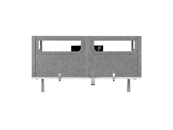 BakkerElkhuizen BE Safety Screen U, Ljusgrå, PET-filt, Gjuten aluminium, Grå, 1 styck, 1600 mm