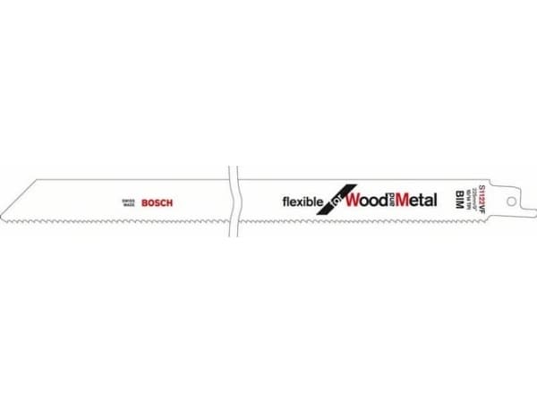 Bosch flexible for Wood and Metal S 1222 VF - Sägeblatt - für Holz mit Nägeln, Blattmetall, Profile, glasfaserverstärkter Kunststoff - 5 Stücke - Län