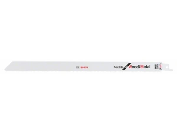 Bosch flexible for Wood and Metal S 1222 VF - Sägeblatt - für Holz mit Nägeln, Blattmetall, Profile, glasfaserverstärkter Kunststoff - 5 Stücke - Län