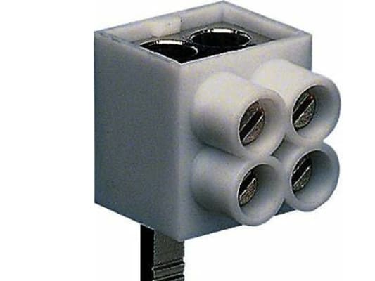 Hager KF82A, Piikkiliitin, Suora, Naaras, Valkoinen, 16 mm², 10 mm²