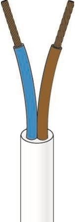 Plastkabel PKA 2X1,5 vit Rg100 - (100 meter)