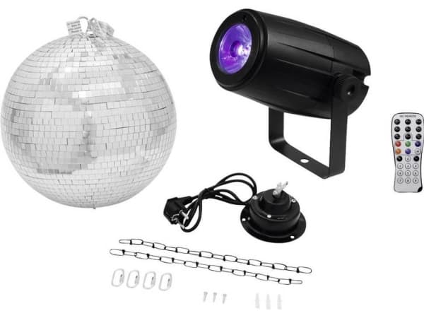 Eurolite LED-diskopallosetti moottorilla, LED-valaistuksella 30 cm (20000562)