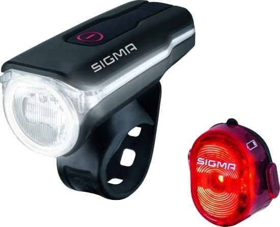 Sigma AURA 60 / Nugget Set Cykel lys LED (RGB) Batteridrevet Sort