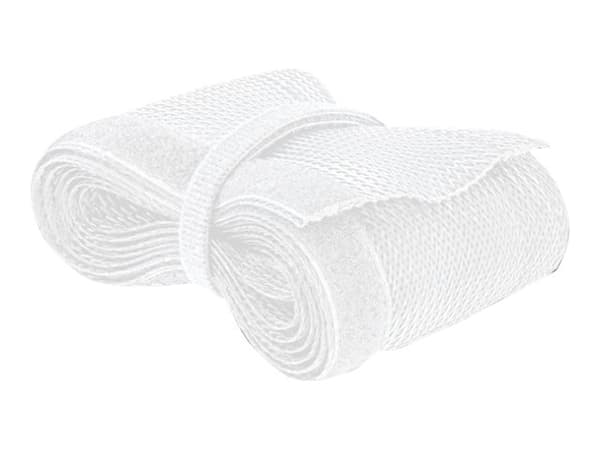 Delock Braided Sleeving with Hook-and-Loop Fastener - Kabelhölje - 2 m - vit