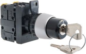 Spamel Switch 3 position key 22mm black 1Z (ST22-SAAA-10)