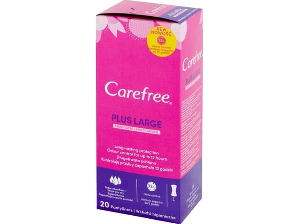 Carefree terveyssiteet Plus Large Fresh Scent - raikas tuoksu 1op.-20kpl