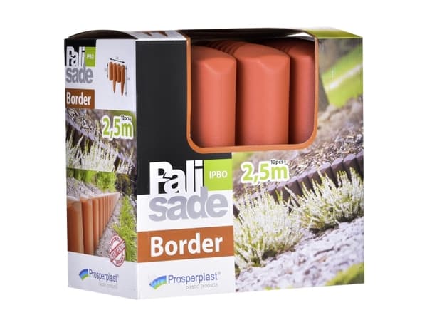 Prosperplast Border garden palisade 2500 x 228/130mm terrakotta (IPBO-R624)
