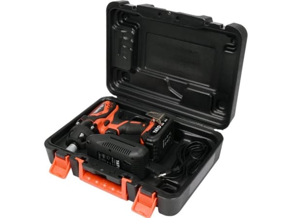 Yato YT-82804, Slagtrekker, Børsteløs, Sort, Oransje, III, IP20, 1/2"