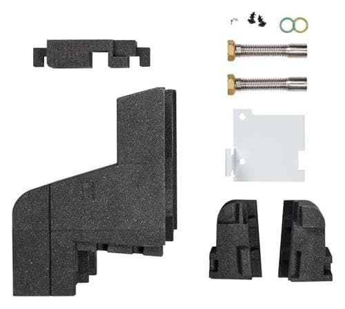 Vaillantin liitäntäsarja aroTHERM plus Pipe suoraan taaksepäin. 2 x aaltopahvin muotoinen ruostumattomasta teräksestä valmistettu putki 1200mm, 5/4"