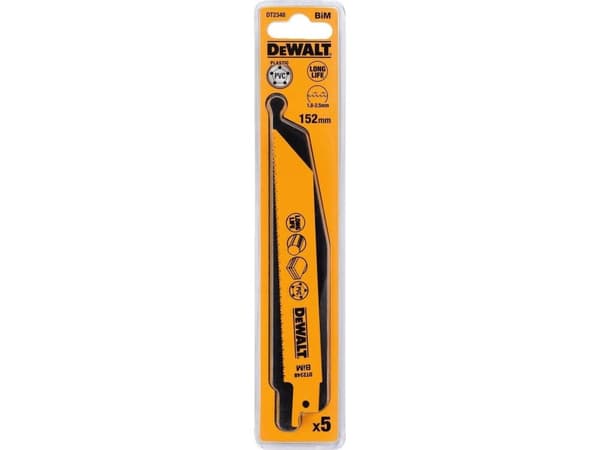 DeWALT DT2348-QZ, Figursågblad, Trä, Stål med hög kolhalt (HCS), Svart, 15,2 cm, 1,8 mm