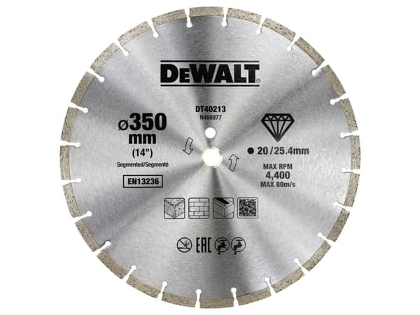 DEWALT 350x25.4mm SEGMENTAL DIAMANTTI TARGET (SEGMENTAL DIAMOND TARGET)