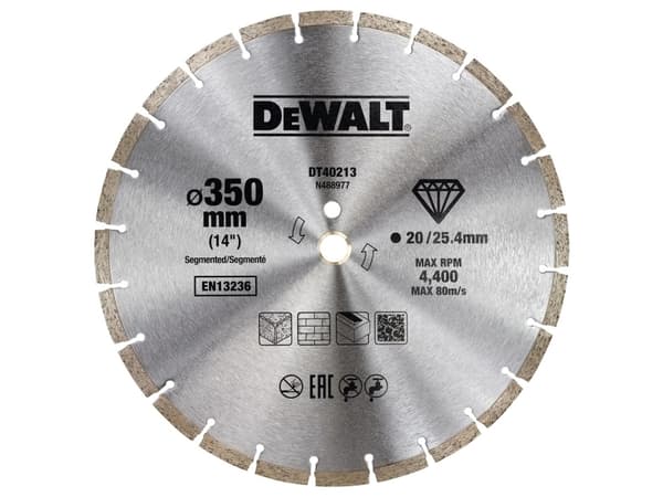 DEWALT 350x25.4mm SEGMENTAL DIAMANTTI TARGET (SEGMENTAL DIAMOND TARGET)