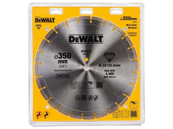 DEWALT 350x25.4mm SEGMENTAL DIAMANTTI TARGET (SEGMENTAL DIAMOND TARGET)