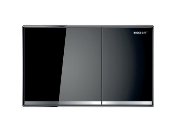 Geberit 115.640.SJ.1, Huuhtelulevy, Musta, Kromi, Geberit, 214 mm, 25 mm, 132 mm
