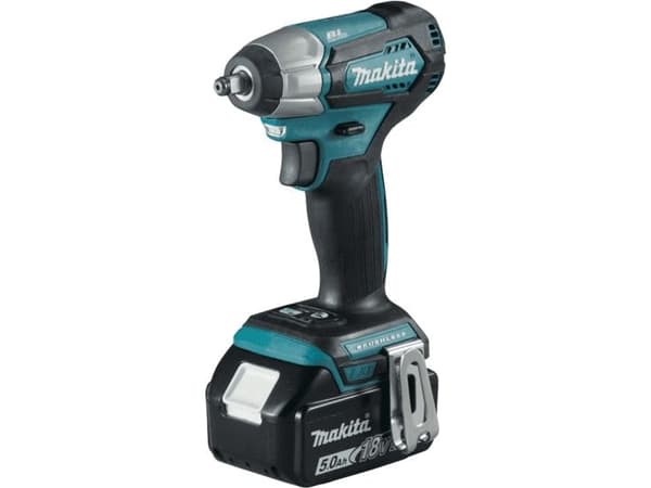 Makita DTW180RTJ - Støtskiftenøkkel - trådløs - 2 hastigheter - 3/8" kvadratisk stasjon - 180 N·m - 2 batterier - 18 V
