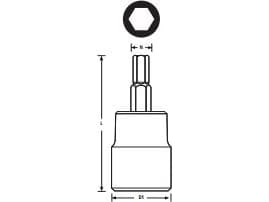 Stanley sekskantsokkel 1/2" H7 x 55mm (STMT73374-8B)