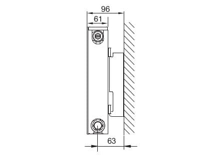 Stelrad Novello-patteri 6x1/2" Tyyppi 11 K500 x L1200 H500 x L1200