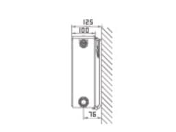 Stelrad NOVELLO 22 bunnmatede radiatorer med innebygd termostatventil 400x2000 - GR-ST-N-22200