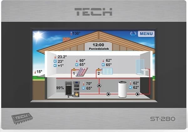 Tech Room controller ST-280 with RS communication, black