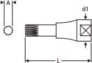 Tona Expert Torx skaftsokkel lang 1/2" T40 x 120mm (E031978)