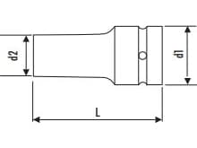 Tona Expert 1/2" 32mm lång sexkantshylsa (E113615)