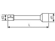 Tona Expert Förlängningsrör 1/4" 150mm (E113772)