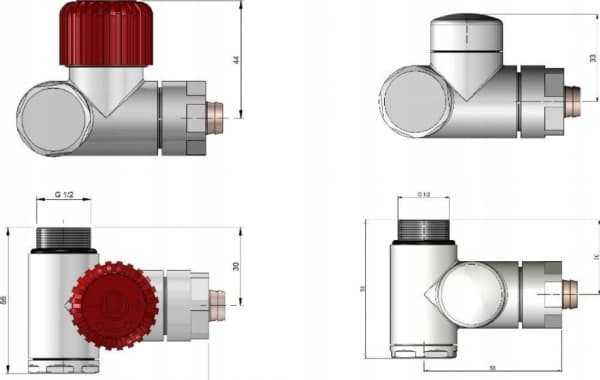 Varioterm radiator Integra vänster, svart matt