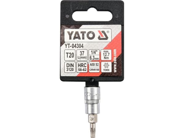 Yato 1/4" Torx Bits Socket T20 x 37 mm (YT-04304)