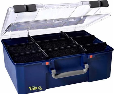 raaco CarryLite 150-9 DL, Blå, Polykarbonat, Polypropylen (PP), 413 mm, 330 mm, 148 mm, 2,14 kg