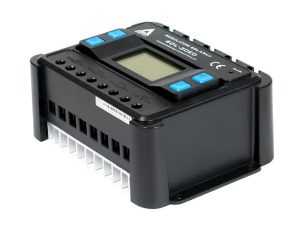 Azo Solar PWM ladekontroller SOL-30ED 12/24 - 30A (LCD-skjerm)