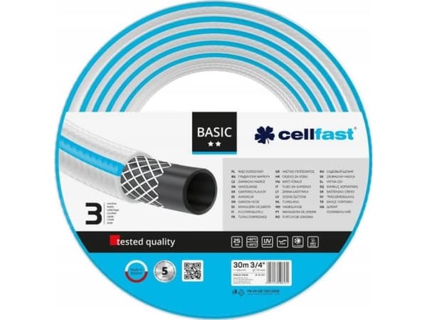 CELLFAST 10-421, 30 m, Under bakken, Blå, Hvit, 25 stang, 1,25 cm, -20 - 60 °C