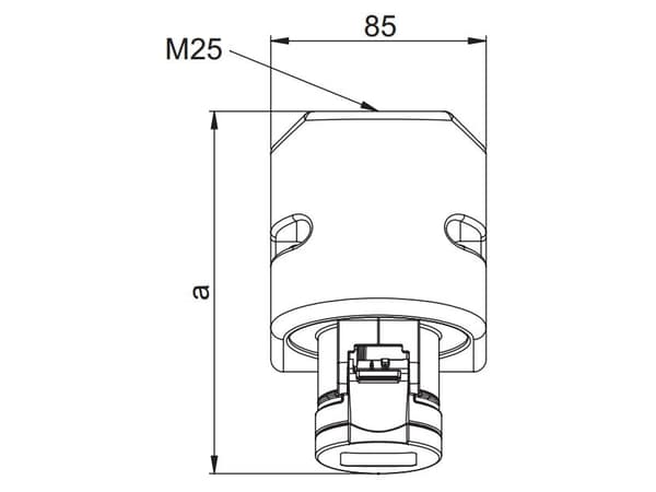 PCE Fixed socket 32A 230V 2P + With IP44 123-6