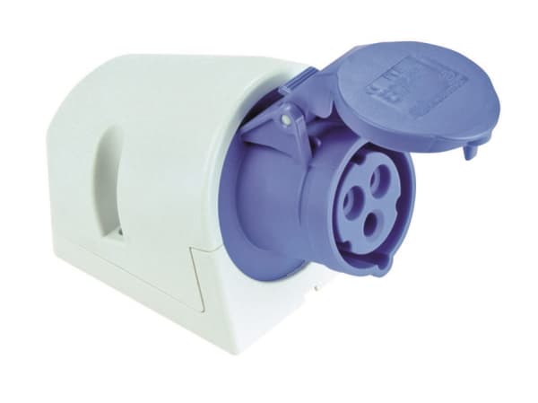 PCE Fixed socket 32A 230V 2P + With IP44 123-6