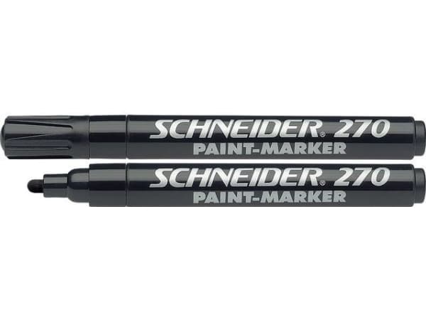 Schneider Schreibgeräte Maxx 270, Sort, Sort, Blå, Medium, Projektil spiss, 1 mm, 3 mm