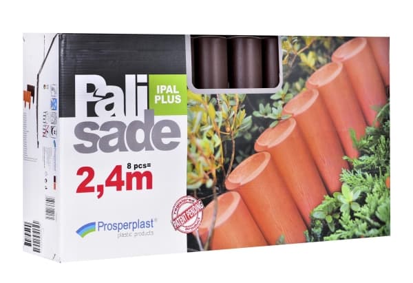 Prosperplast Garden Palisade Plus 2350 x 250/150mm ruskea (IPALPLUS-R222)