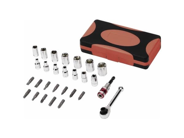Cimco 113154, Støpselsett, 1/4", Metrisk, 14 hoder, 4,4.5,5,5.5,6,7,8,9,10,11,12,13,14 mm, Kromvanadiumstål