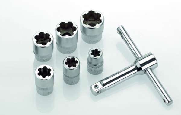 Cimco 113160, Pistorasiasarja, 3/8", Metrinen, 6 pää(t), 8,10,11,13,15,17 mm, Kromivanadiini-teräs