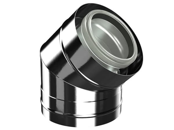 Boschin ruostumattomasta teräksestä valmistettu tasapainotusmutka 45° DN80/125
