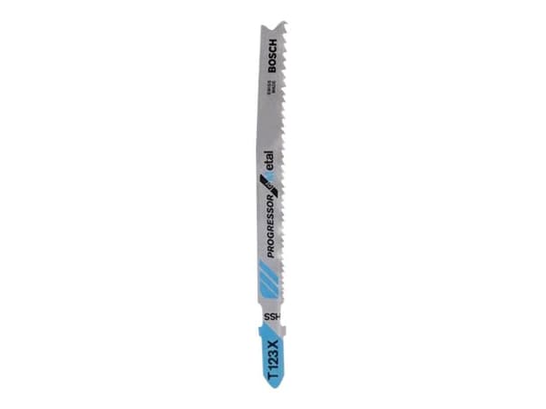 Bosch Progressor for Metal T 123 XF - Sågblad - för rör, bladmetall, profiler - 5 delar - längd: 100 mm