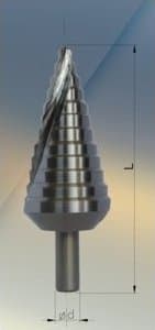 Universal drill bit FANAR MULTI-STAGE DRILL FI 6-37MM HSS PG4