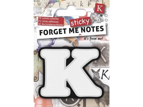 IF Forget me sticky notes kart samoprzylepne litera K