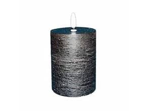 LED bloklys 7.5x10 cm med 3D flamme Sort,24 stk/krt