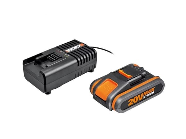 WORX WA3601, Batteri- og ladersett, Lithium-Ion (Li-Ion), 2 Ah, 20 V, WORX, 1 stykker