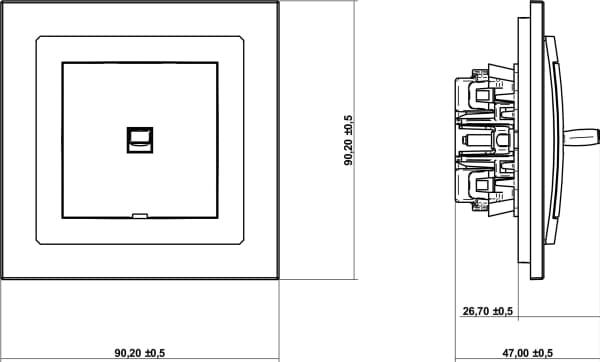 Karlik 12DWPUS-1, Nivåbrytare, Svart, IP20, 250 V, 10 A