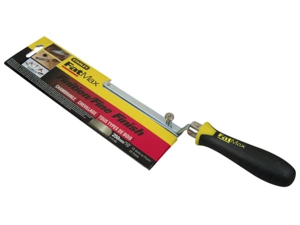 Stanley 0-15-252, Ryggsåg, Trä, Svart, Gul, 25 cm, 55 mm