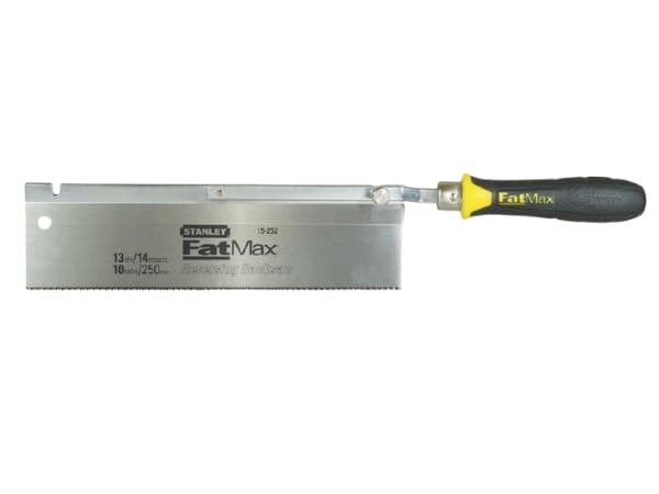 Stanley 0-15-252, Ryggsåg, Trä, Svart, Gul, 25 cm, 55 mm